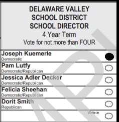 Sample DVSD Ballot